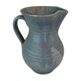DR - Handcrafted Ceramic Pitcher with Blue-Gray Glaze