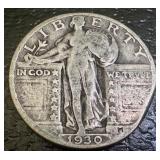 Set of 5 Standing Liberty 1930 US Quarter Dollar Coins