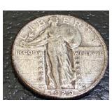 Set of 6 Standing Liberty Silver Quarters 1929