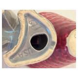 K - Set of 2 Vintage 1948 Ceramic Planters - Donkey and Water Pump Designs