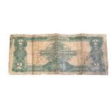 1899 US $2 Silver Certificate Large Note