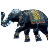 Vintage Siam Sterling Enamel Lucky Elephant Brooch
