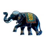 Vintage Siam Sterling Enamel Lucky Elephant Brooch