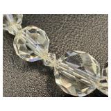 Set of 2 Vintage Aurora Borealis Crystal Glass Necklaces