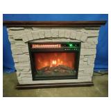 Lifesmart Large Square Infrared Faux Stone Fireplace