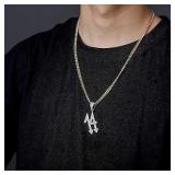 JINAO Micropave Simulated Diamond Iced Out Trippie Redd 14 Pendant Necklace 24