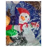 Inflatable Christmas Snow Globe Decoration with LED Lights. 7" Foot Tall