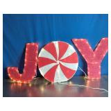National Tree Company Pre-Lit "JOY" decoration.