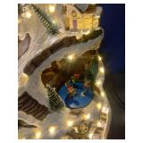 Alpine Corporation 18-inch Tall Animated Winter Wonderland Set with LED Lights