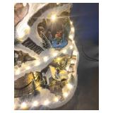 Alpine Corporation 18-inch Tall Animated Winter Wonderland Set with LED Lights