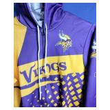 NFL Minnesota Vikings Team Full Zip Up Hoodie. - Size XS