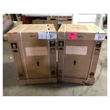 Lot of Hampton Bay 24 in. W x 24 in. D x 34.5 in. H Assembled Drawer Base Kitchen Cabinet in Unfinished with Recessed Panel Customer Returns See Pictures