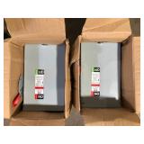 Lot of  ABB 60 Amp 240-Volt Fusible Outdoor General-Duty Safety Switch (TG3222R)  Customer Returns See Pictures