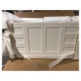 Wyndham Collection Miranda 66 in. W x 22 in. D x 33.75 in. H Single Bath Vanity in White No Granite Included  Customer Returns See Pictures