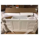 Wyndham Collection Miranda 66 in. W x 22 in. D x 33.75 in. H Single Bath Vanity in White No Granite Included  Customer Returns See Pictures