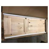 Krosswood Doors 32 in. x 96 in. Rustic 2-Panel Arch Top Right-Hand Unfinished Knotty Alder Wood Single Prehung Interior Door Customer Returns See Pictures