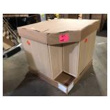 Home Decorators Collection Franklin 36 in. W x 24 in. D x 34.5 in. H Assembled Plywood Corner Lazy Suzan Base Kitchen Cabinet in Vanguard Oak LH  Customer Returns See Pictures