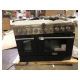 MUELLER 48 in. 6.7 cu. ft. Freestanding Double Oven Gas Range with 8 Burners and Griddle in Stainless Steel Damaged   Customer Returns See Pictures