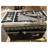 MUELLER 48 in. 6.7 cu. ft. Freestanding Double Oven Gas Range with 8 Burners and Griddle in Stainless Steel Damaged   Customer Returns See Pictures