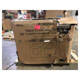 MUELLER 48 in. 6.7 cu. ft. Freestanding Double Oven Gas Range with 8 Burners and Griddle in Stainless Steel Damaged   Customer Returns See Pictures