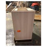 Home Decorators Collection Franklin 18. in. W x 24 in. D x 34.5 in. H Assembled Plywood Wall Bridge Kitchen Cabinet in Vanguard Oak with Soft Close   Customer Returns See Pictures