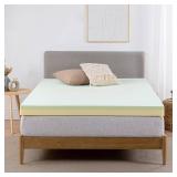 ZINUS 3 Inch Green Tea Memory Foam Mattress Topper, Pressure-Relieving Layers, CertiPUR-US Certified, King