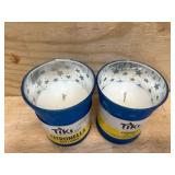 TIKI BRAND PARADISE IN YOUR BACKYARD  CITRONELLA WAX CANDLE (lot of 2)