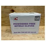 Powdered free nitrile gloves size Large