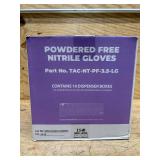 Powdered free nitrile gloves size Large