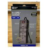 Commercial Electric 6 FT Cord + 12 Outlet