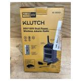 Klutch Dual-Power Wireless Jobsite Radio, KLiQ 20V, 120V AC, Bare Tool