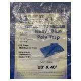 Great Dane - Lot of 3 - 20  x 40  Blue Tarp