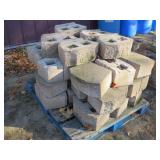 Pallet of 16" Beveled Retaining Wall Blocks