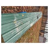 Green Corrugated Metal Panels and Ridge Cap