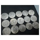 Fifteen Eisenhower Dollars: 10 different varieties