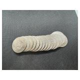 Fifteen Eisenhower Dollars: 7 different varieties (1972-D was labeled as "Silver Plated")