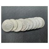 Ten Bicentennial Eisenhower Dollars: 8 Denver Mint, 2 Philadelphis Mint