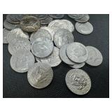 36 Mixed Date and Mint Kennedy Half Dollars: 1971-1974, 1976, 1980-81,  1983-84, 1990, 1995