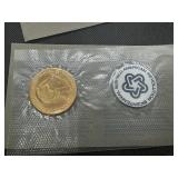 1974 and 1976 Bicentennial Commemorative Medals in Original PAckage with Commemorative Stamps
