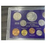 Retired British Coin Set in Holder: 10 coins