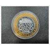 Limited Edition Grand Casino Gaming Token-- Approx 0.60 Oz. of .999 Silver