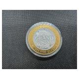 Limited Edition Grand Casino Gaming Token-- Approx 0.60 Oz. of .999 Silver
