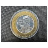 Limited Edition Monte Carlo $10 Gaming Token-- Approx 0.60 Oz. of .999 Silver