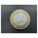 Limited Edition Monte Carlo $10 Gaming Token-- Approx 0.60 Oz. of .999 Silver
