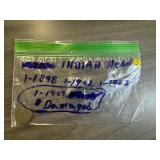 Four Indian Head Cents: 1898, 1902, 1905, and 1907  (1907 is damaged)