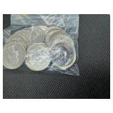 18 Silver Washington Quarters including: 1939-P,  1940s (5), 1950s (5), and 1960s (7)