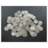 81 Mixed Date and Mint Silver Mercury Dimes