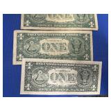 1970 Bermuda $1.00 Bill; 1988A $1.00 Dollar Bill; and Four 1963B $1.00 Bills--6 total notes