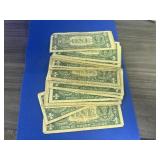 25 Circulated 1963B $1.00 Notes