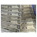 25 Circulated 1963B $1.00 Notes